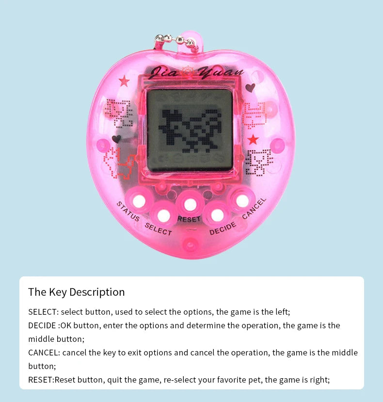 Kids Electronic Pets Game Tamagotchi Handheld Game Console Toy in Russian Original German Spanish Polish Virtual Digital Pet Toy