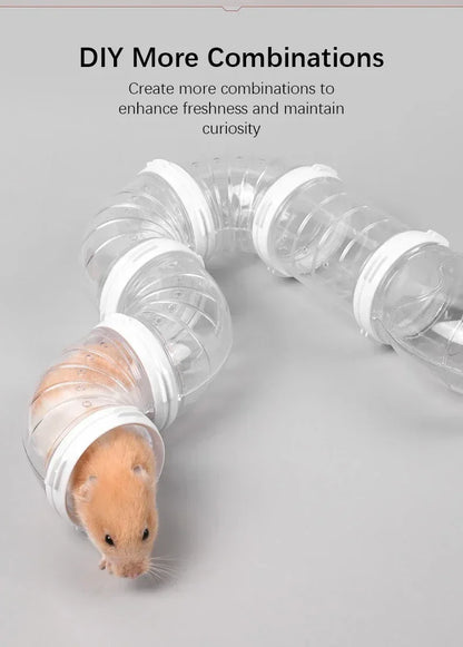 Hamster Coop External Pipelines Can Be Randomly Spliced DIY Landscape Design Pipes Hamster Cage Modification Movement Tunnel