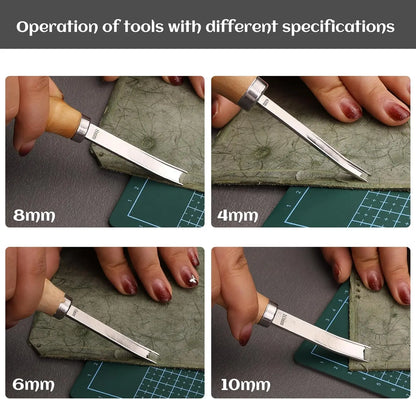 1/4PCS Leather Edge Skiving Beveler Tools Wide Leather Craft Edge Beveler Tool Kit Leather Edge Trimmer for DIY Leather Craft