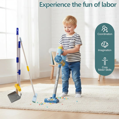Kids Simulation Electric Vacuum Cleaner Cleaning Set for Toddlers Role Play Housekeeping Educational Toys Girl Boy Gifts