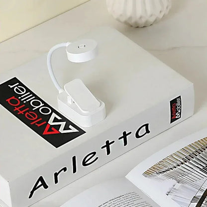 Mini Clip Book Lamp LED Table Lamp Eye Protection 3 Colors Battery Powered Night Light Portable Bedside Student Reading Lamp