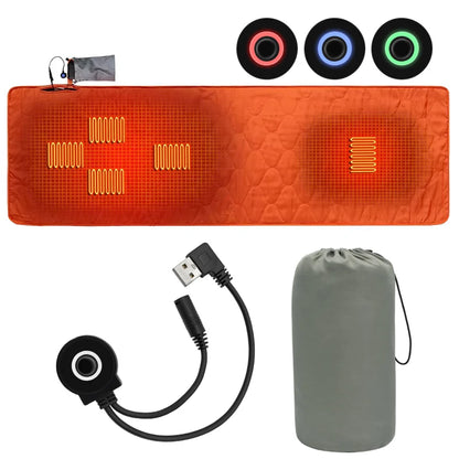 Outdoor USB Heating Sleeping Mat Outdoor Electric Heating Pads Camping Heated Sleeping Mattress Sleeping Bag Mattress