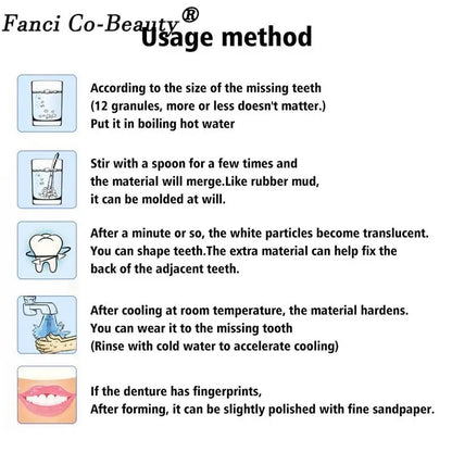 Resin 10g/15g/20g Teeth And Gaps FalseTeeth Solid Glue Temporary Tooth Repair Kit Denture Adhesive Teeth Whitening Tooth Beauty