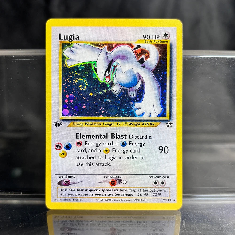 PKM Holographic Single Proxy Cards Lugia Charizard Venusaur Foil Game Collection Cards PTCG Kids Toys