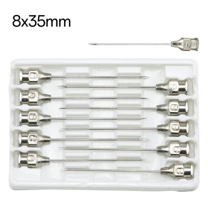 10pcs Stainless steel veterinary needles Syringe Dispensing Needle For Farm,Fluid Supplement,Livestock, Poultry,Glue Dispensing