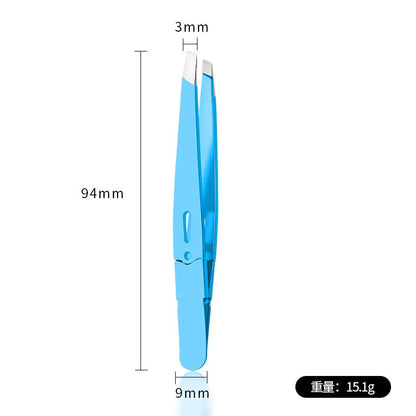 High-Quality Eyebrow Tweezer Colorful Hair Beauty Fine Hairs Puller Stainless Steel Slanted Eye Brow Clips Removal Makeup Tools