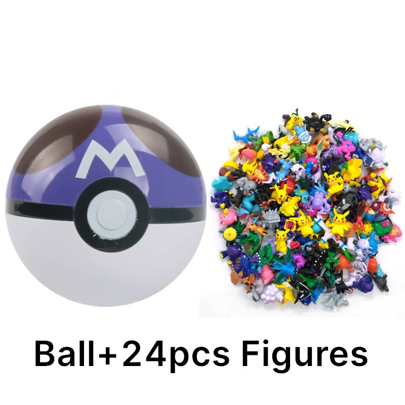 аниме фигурки Toys 7Cm Elf Ball 2-3cm Anime Action PokeBall Figures Monster Toy Model Dolls Children Christmas Gift