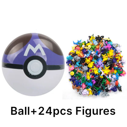 аниме фигурки Toys 7Cm Elf Ball 2-3cm Anime Action PokeBall Figures Monster Toy Model Dolls Children Christmas Gift