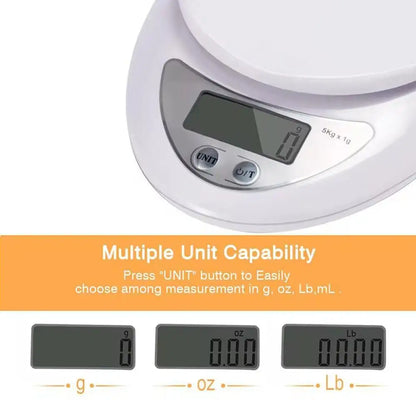 5kg/1g LED Electronic Scales Food Coffee Balance Measuring Weight Portable Digital Baking Scale Kitchen Accessories Tools