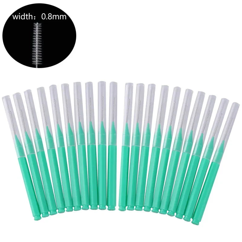 20Pcs Mini Eyebrow Brush Brow Perm Brush Disposable Brow Lifting Brushes Bendable Micro Eyelash Brush Applicators Makeup Tools