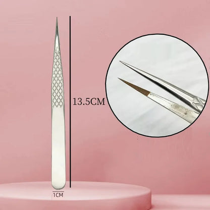 Nanometer Fiber Tip False Lash Tweezers For Eyelash Extension Mega Volume perfect close tip Boot isolation Artist Makeup Tools