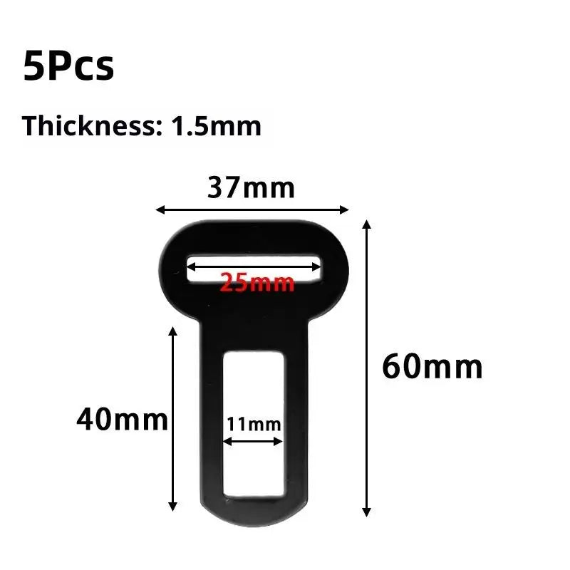 5Pcs Heavy-Duty Pet Seat Belt Adapter Metal Seat Belt Clip and Buckle Lock for Vehicle Pet Leash Securement