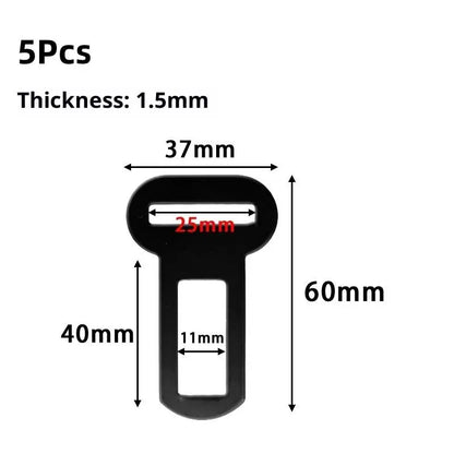 5Pcs Heavy-Duty Pet Seat Belt Adapter Metal Seat Belt Clip and Buckle Lock for Vehicle Pet Leash Securement