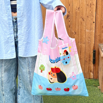 Cute Shopping Bag Large Capacity Supermarket Eco-Friendly Bag Foldable And Easy To Carry Bag Together