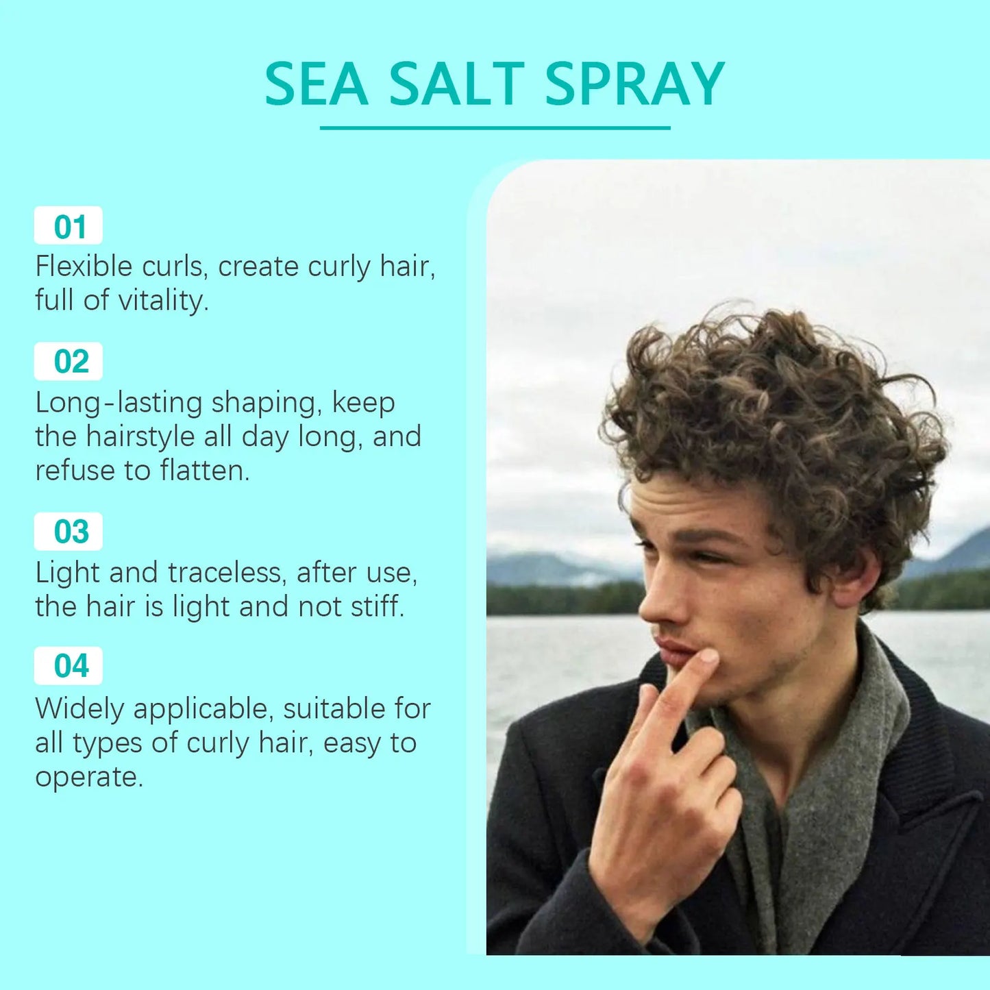 Sea Salt Hair Styling Spray Improving Thickening Strong Holding Non Greasy Fluffy Volumizing Reducing Sticky Hair Nourishing Oil