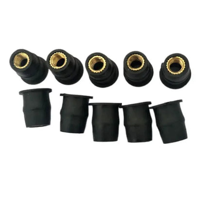 30/10PCS M5 M6 Motorcycle Windscreen Windshield Bolts Screws Metric Rubber Well Nut Fastener For Honda Suzuki Yamaha Kawasaki