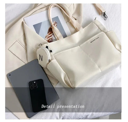Large capacity Korean version crossbody bag suitable for both male and female college students travel shoulder bag commuting bag