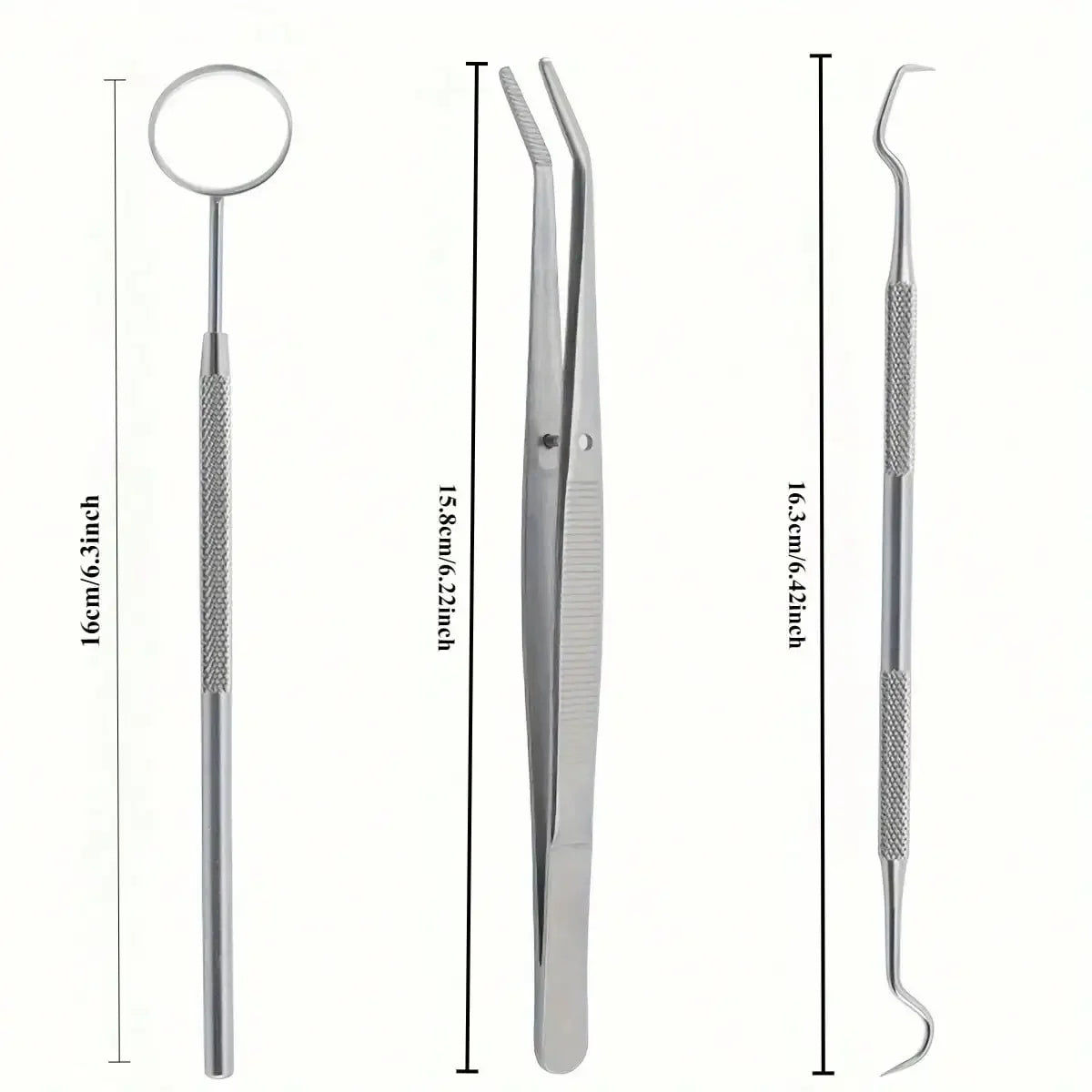 Premium Stainless Steel Dental Care Kit - Complete Oral Hygiene Set with Teeth Cleaning Tools & Whitening Tools for Daily Use