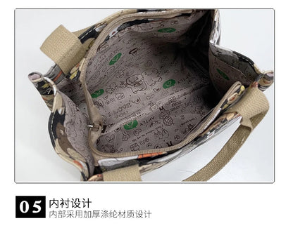 Fashionable Top-handle Bag with Cute Cat Pattern, Portable Mommy Bag for Women
