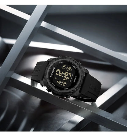 NAVIFORCE NF7104  Men's LCD Digital Casual Date and Week Alarm Waterproof Silicone Strap Electronic Watch