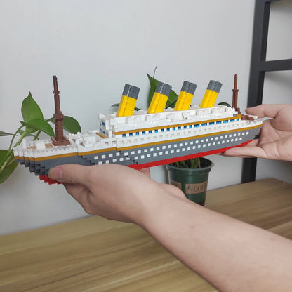 KNEW BUILT 6 Kinds Titanic Model Cruise Ship Building Block for Adult Micro Mini Brick Toy Perfect Gift Entertainment Decoration