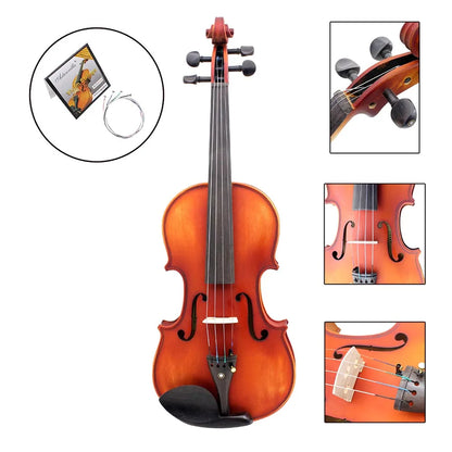 4pcs A Set of Violin Strings E-A-D-G Steel Core Nickel Silver Wound Exquisite Stringed Musical Instrument Parts Accessories