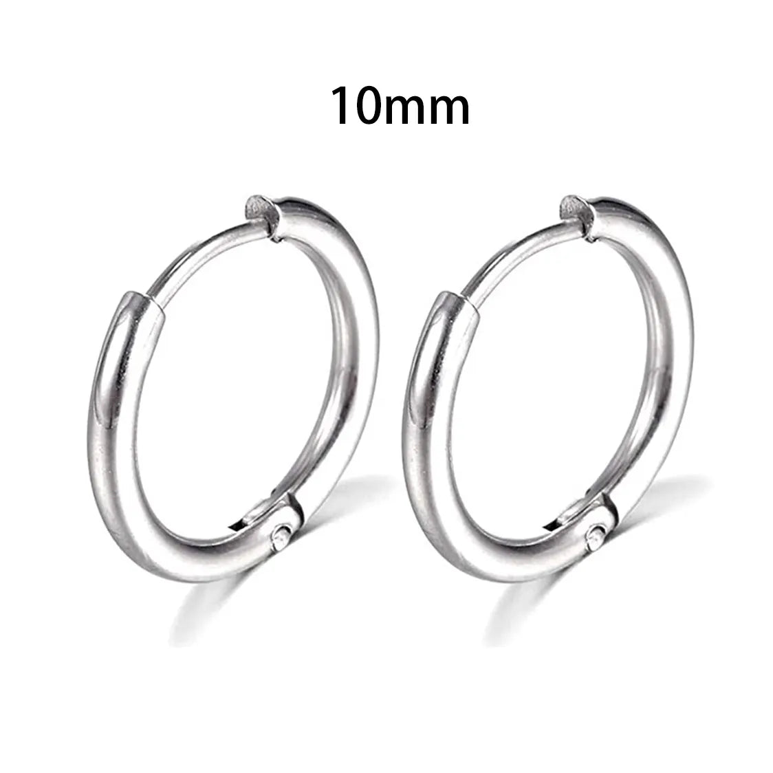 New simple stainless steel small hoop earrings for women and men, perfect for cartilage ear piercing jewelry.
