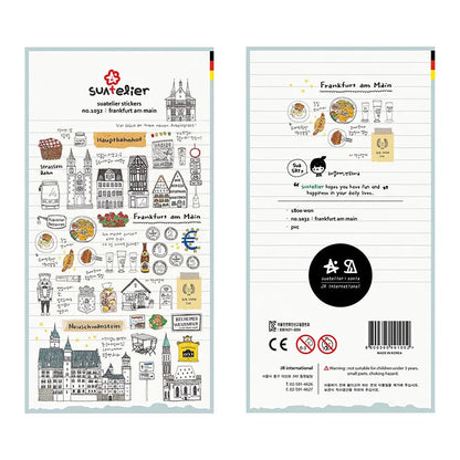 Korean Brand Suatelier Collection Daily Food Vlog Stickers DIY Scrapbooking Journey Diary Stationery Stickers Supplies