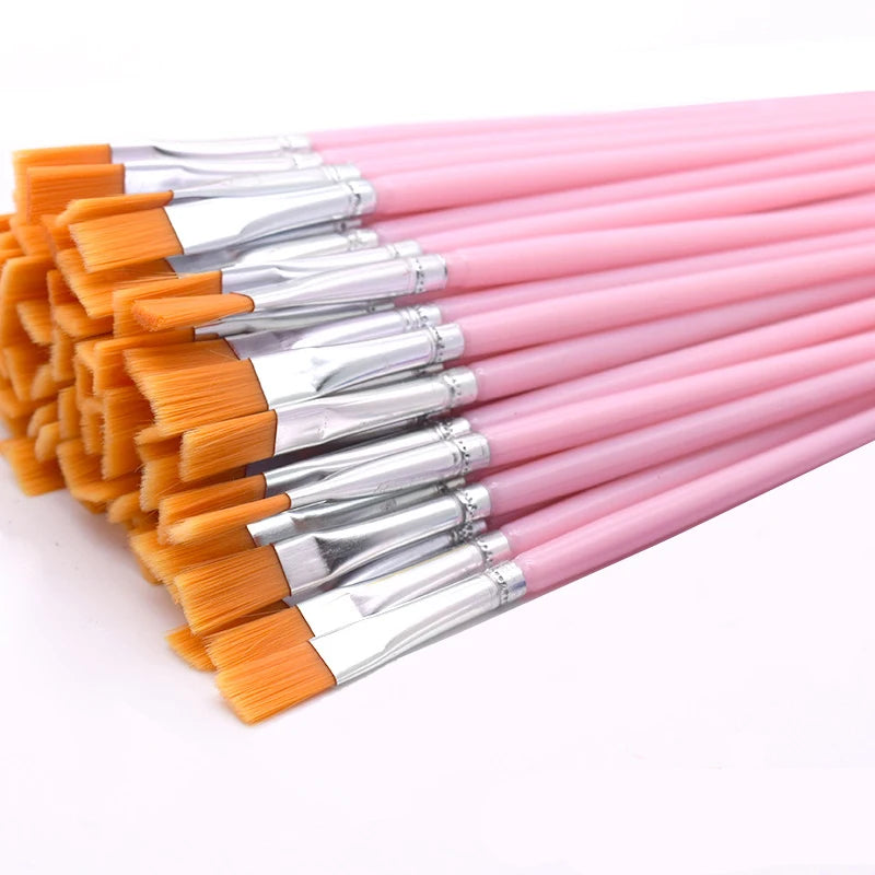 100pcs Paint Brushes Set for Kids Acrylic with Flat Round Pointed Paint Brushes Craft Watercolor Oil Painting Brushes