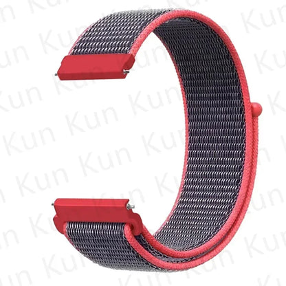 20mm 22mm Band For Samsung Galaxy Watch 6/5/4/5pro/4/6 Classic/active 2 Nylon loop sport bracelet huawei watch GT 4-2-2e-3 Strap