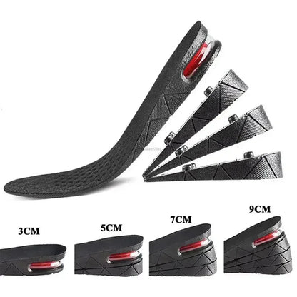 Adjustable Height Increase Insoles 3-9cm Air Shoe Cushion Insert Invisible Variable Insole for Men And Women Taller Support Pad