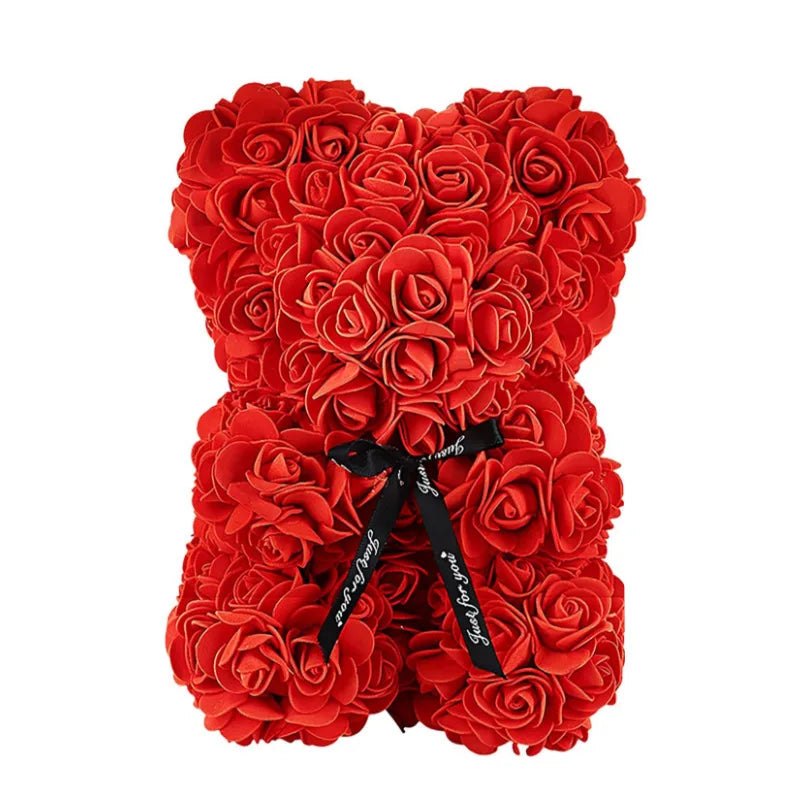 2025 New Artificial Flower Eternal Rose Teddy Bear for Mom Mother's Day Birthday Valentine's Day Anniversary Gifts & Decorations
