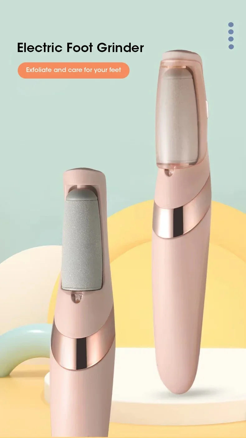 NEW in USB Electric Dead Skin Pedicure Automatic Foot Grinder Rechargeable Roller Feet Pedicure Tool with Removable Roller Heads