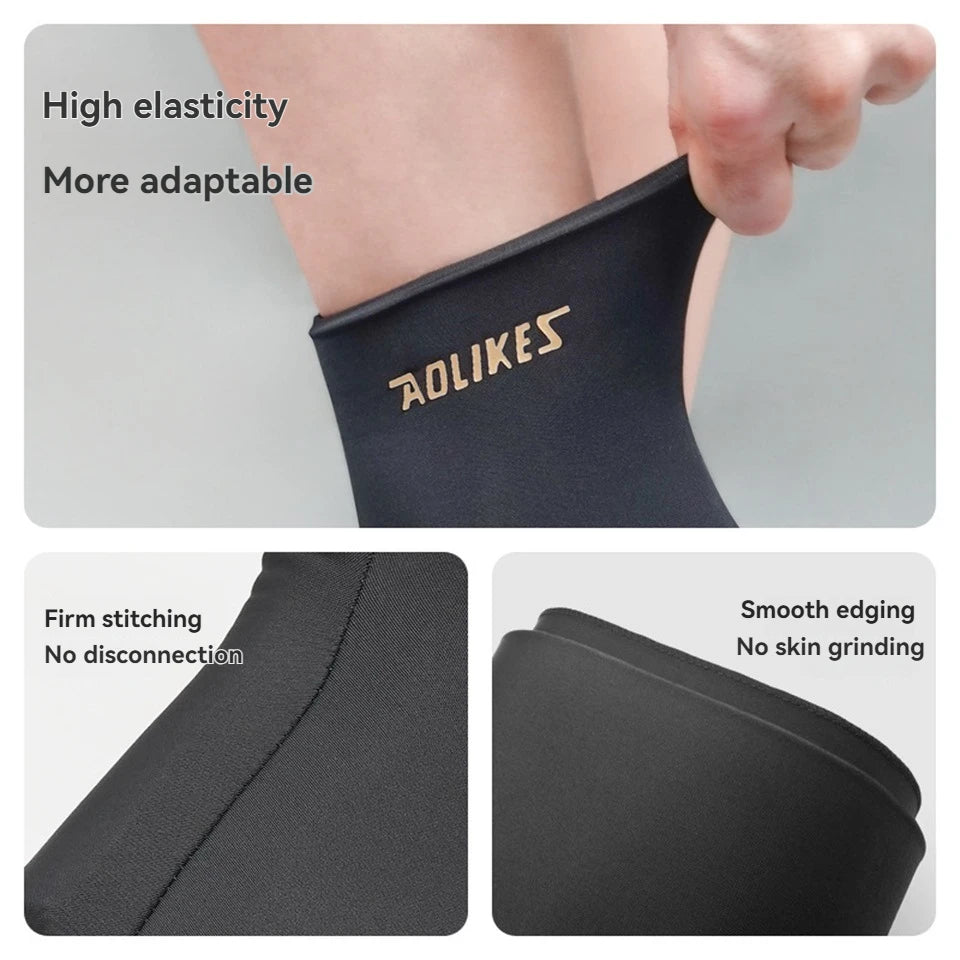 AOLIKES 1PCS Hot and Cold Relief Gel Ankle Sleeve,Soft-Touch Stretch Fabric,Contoured Hydrogel Design for Comfort and Relaxation