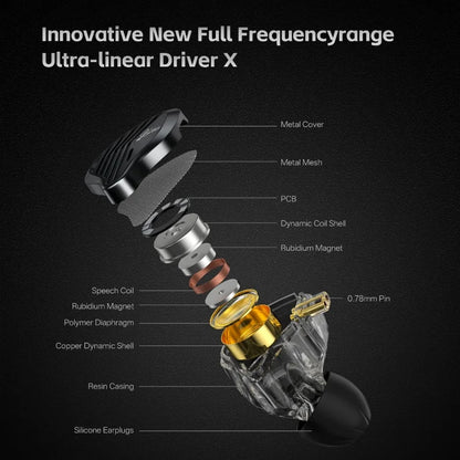 GK KUNTEN Earphones New Generation Dynamic Driver Unite Headests Hifi Music Earbuds DJ Headphones