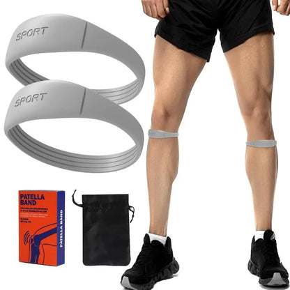 Silicone Patella Tendon Knee Straps Knee Support Fixed Protection Patella Knee Strap Highly Elastic Flexible