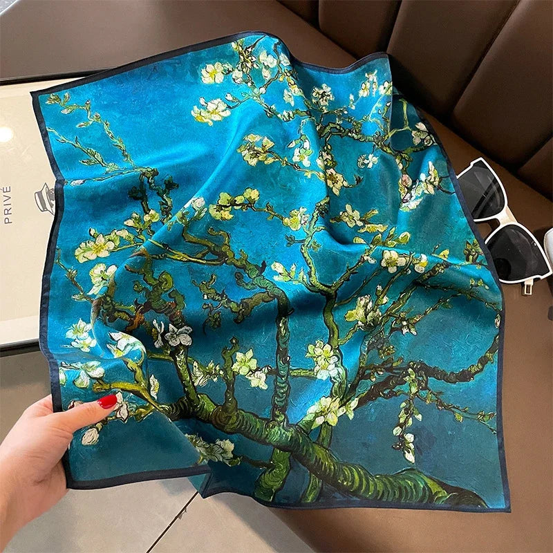 Scarf 100% Silk Bandana Women Square Scarves Wrap Kerchief Spring Fashion Luxury High Quality Headband Hijab Shawls 2026