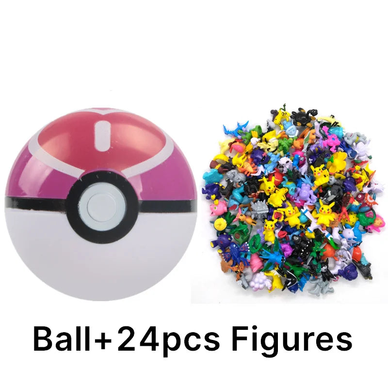аниме фигурки Toys 7Cm Elf Ball 2-3cm Anime Action PokeBall Figures Monster Toy Model Dolls Children Christmas Gift