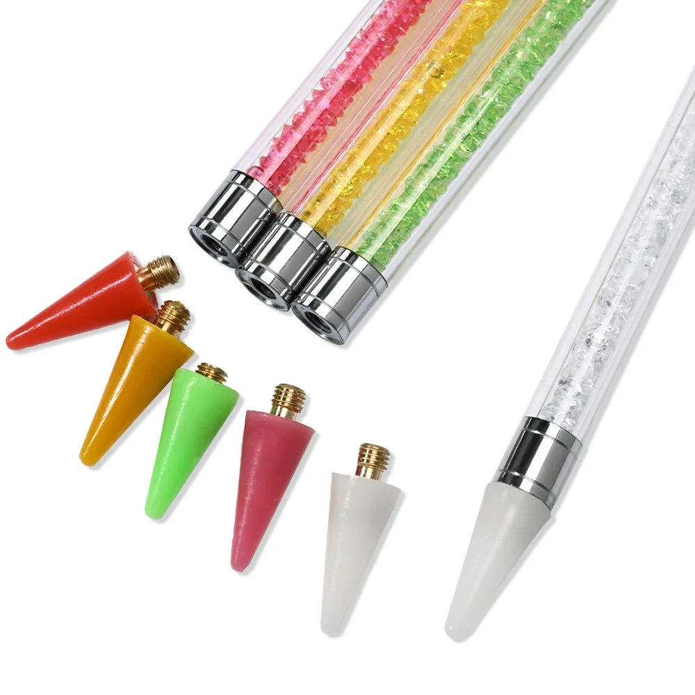LINMANDA Rhinestone Dotting Tool Double Ended Rhinestone Dotting Crayon Rhinestone Application Tool Suitable for Home DIY