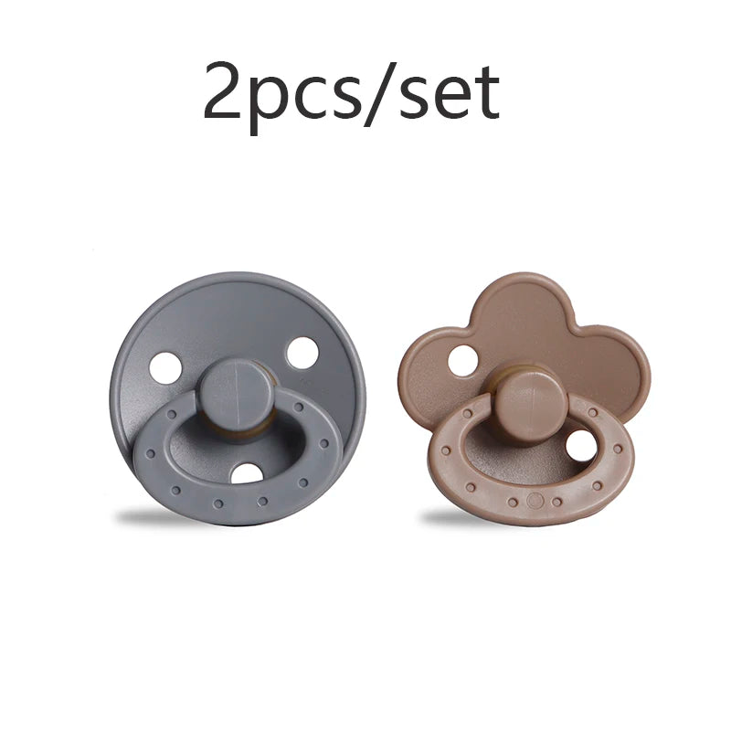 Modabebe Silicone Baby Pacifier Food Grade Silicone Newborn Soother Solid Color Dummies Silicone Nipple For Bebe 2PCS