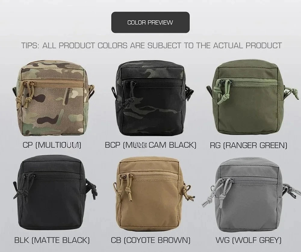 Tactical Molle Pouch Admin GP Pouches Small Utility EDC Bag for Tactical Belt and Molle Vest Storage Bag Hunting Bag