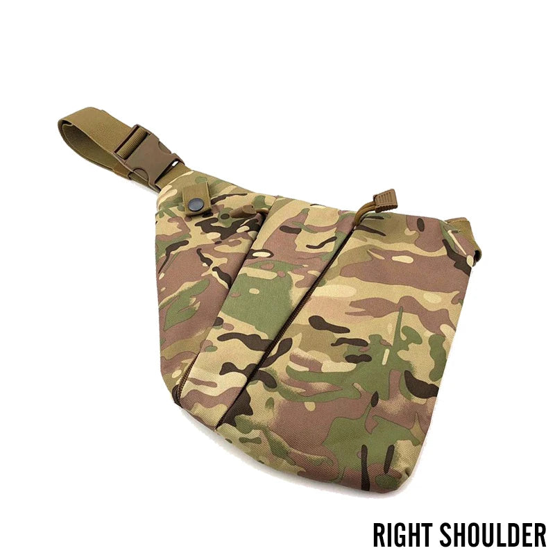 Multifunctional Concealed Tactical Storage Gun Bag Holster Men's Left Right Nylon Shoulder Bag Anti-theft Bag Chest Bag Hunting