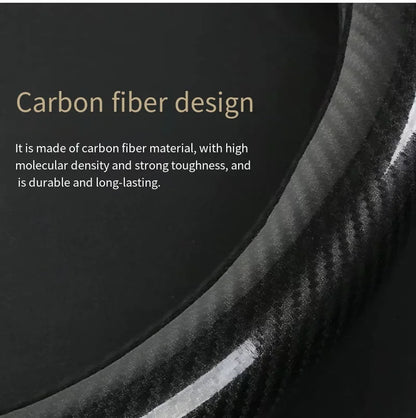 Carbon fiber car steering wheel cover, breathable and sporty, all season universal anti slip and wear-resistant handle cover