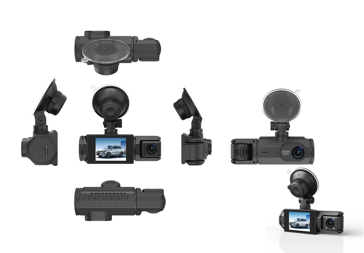 3LENS WIFI Dash Cam Car Camera 1080P Video Recorder Car DVR 2Len Front Options Rear View Camera Night Vision Car Accessories