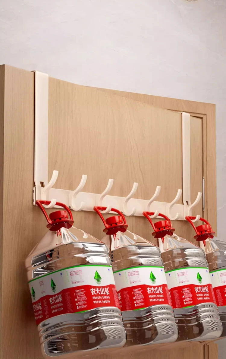 Over the Door Storage Organizer Hanger Clothes Hooks Behind The Door Wall Hanger Hooks No Punch Coat Rack Home Storage Door Hook