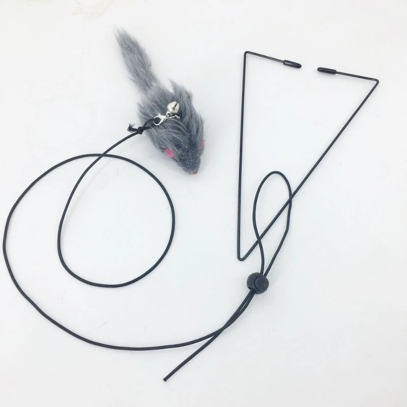 Interactive Cat Toy Cats Mouse Toys Hanging Door Retractable plaything Funny Self-hey kitten Scratch Rope Mouse Toy Pet Products