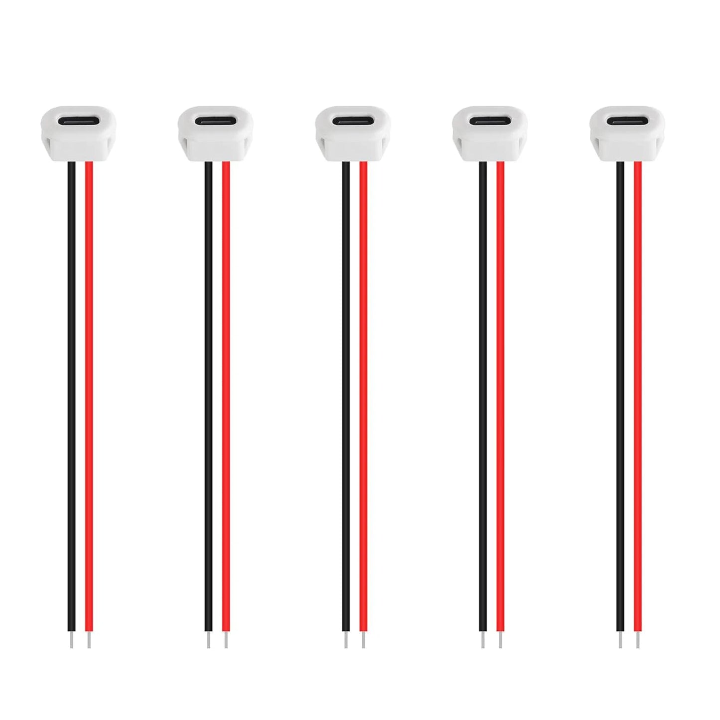 5/10pcs Type-C Female Chassis Connector USB C Female Chassis Direct Crimp Jack Female Charging Port Extension Power Cable