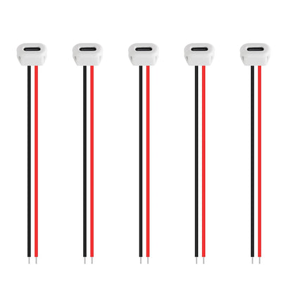 5/10pcs Type-C Female Chassis Connector USB C Female Chassis Direct Crimp Jack Female Charging Port Extension Power Cable