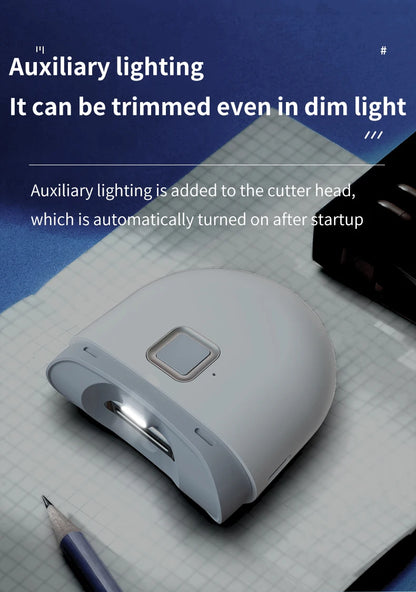 With Light Rechargeable Electric Nail Clipper - Automatic Grinding Polishing Trimmer Cutter for Baby Adult Manicure