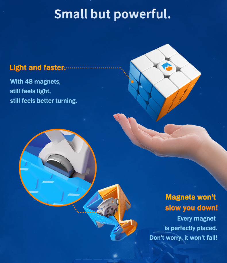 GAN Monster GO 3x3 M EDU Magnetic Magic Speed Cube Stickerless Professional Fidget Toys GAN MSG EDU 3X3 Cubo Magico Puzzle